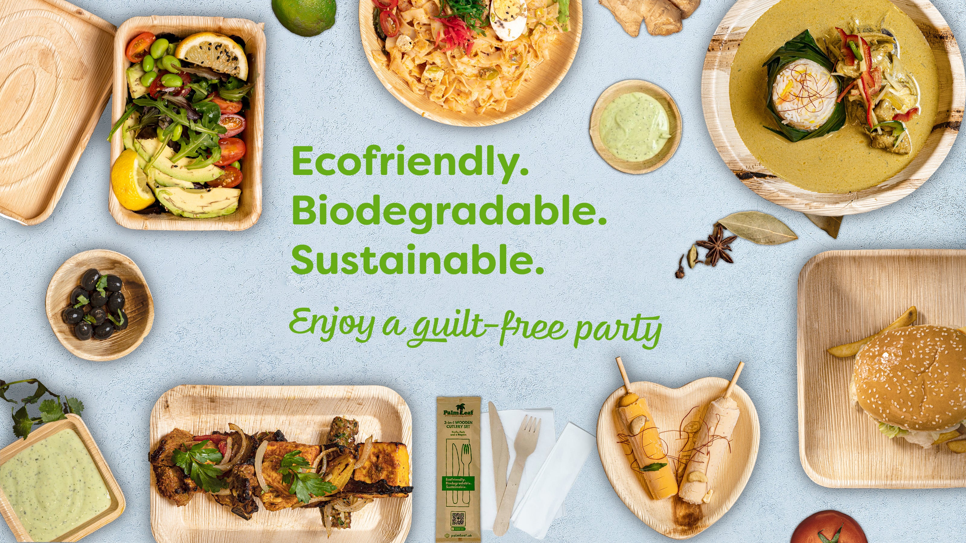 Palm Leaf Ecofriendly Tableware - Plates Bowls Cutlery